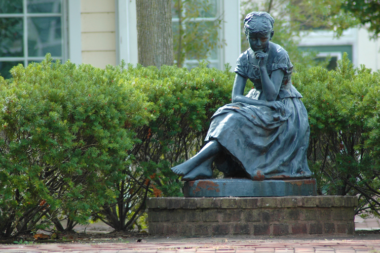 Outside the Blue Heron Cafe Chestertown Maryland Statue Chestertown, Maryland