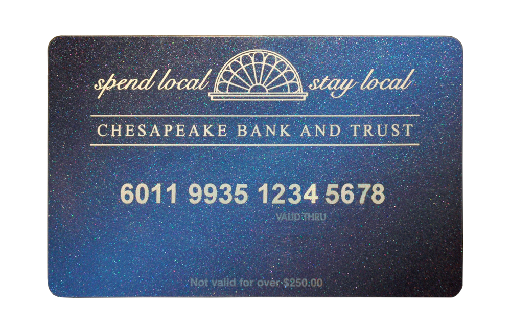 Chesapeake Bank and Trust Spend Local Stay Local Gift Card